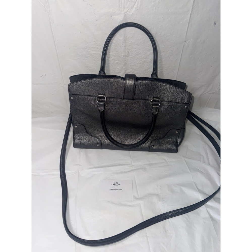 Coach Black Leather Tote Bag